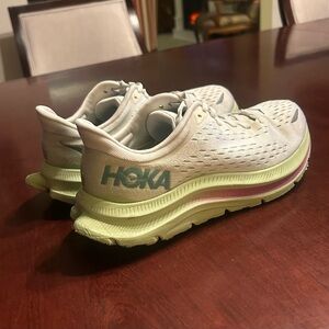 Hoka One One Kawana Running Shoes - Cream and Green women’s size 7.5